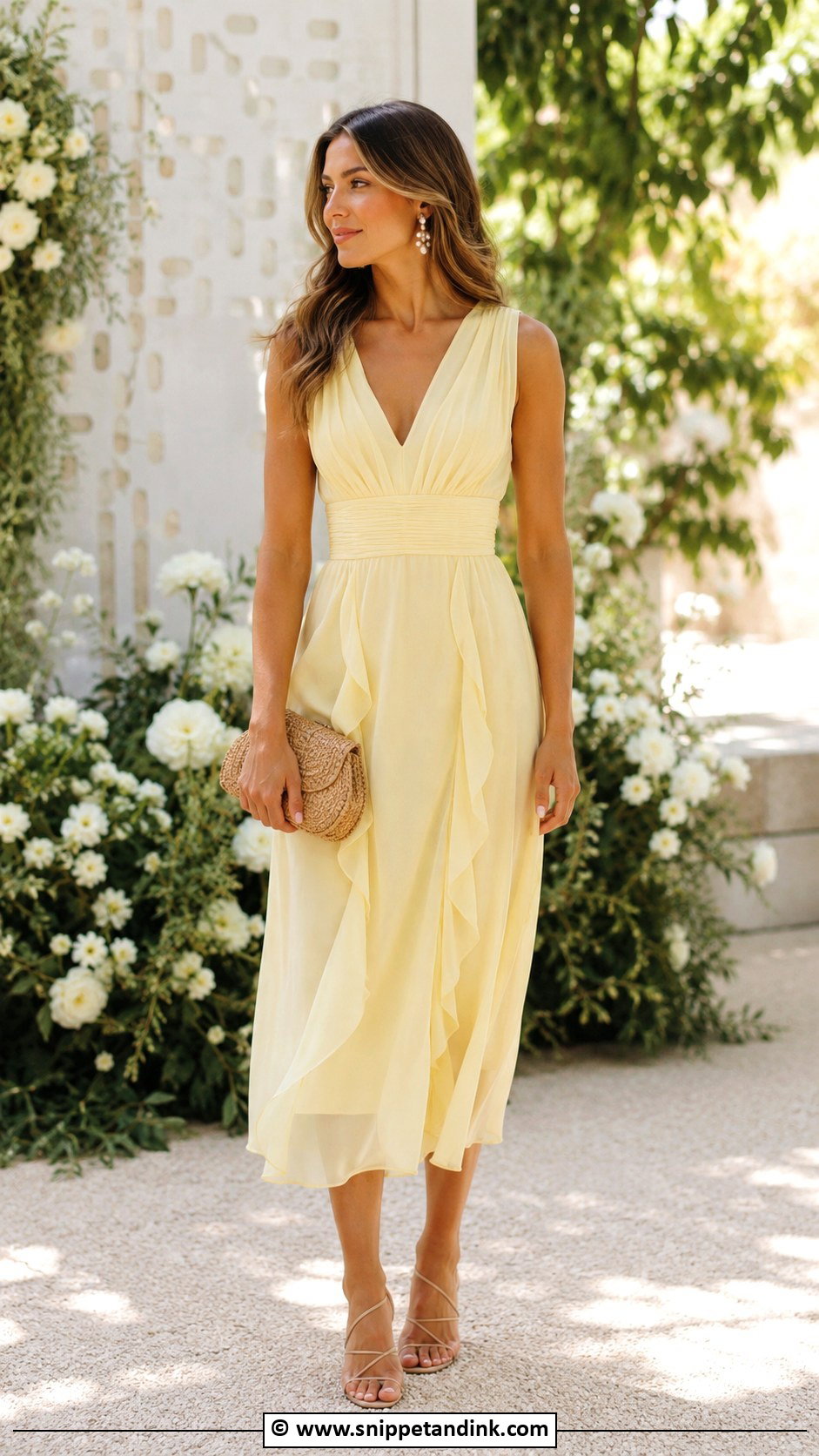 Butter Yellow Wedding Guest Dress - Snippet and Ink - 25 Wedding Ideas Dresses