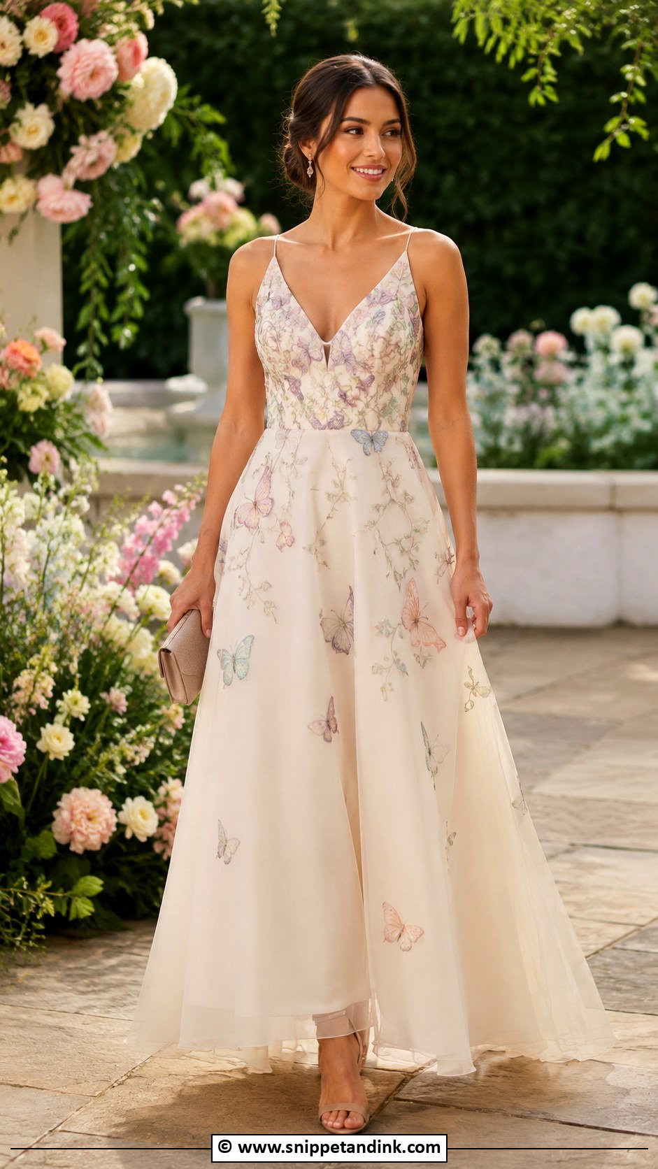 Butterfly A Line Gown - Snippet and Ink - 30 Butterfly Gown Ideas