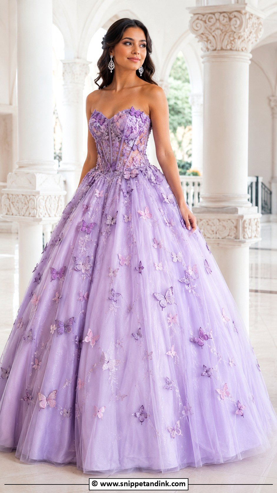 Butterfly Ball Gown - Snippet and Ink - 30 Butterfly Gown Ideas