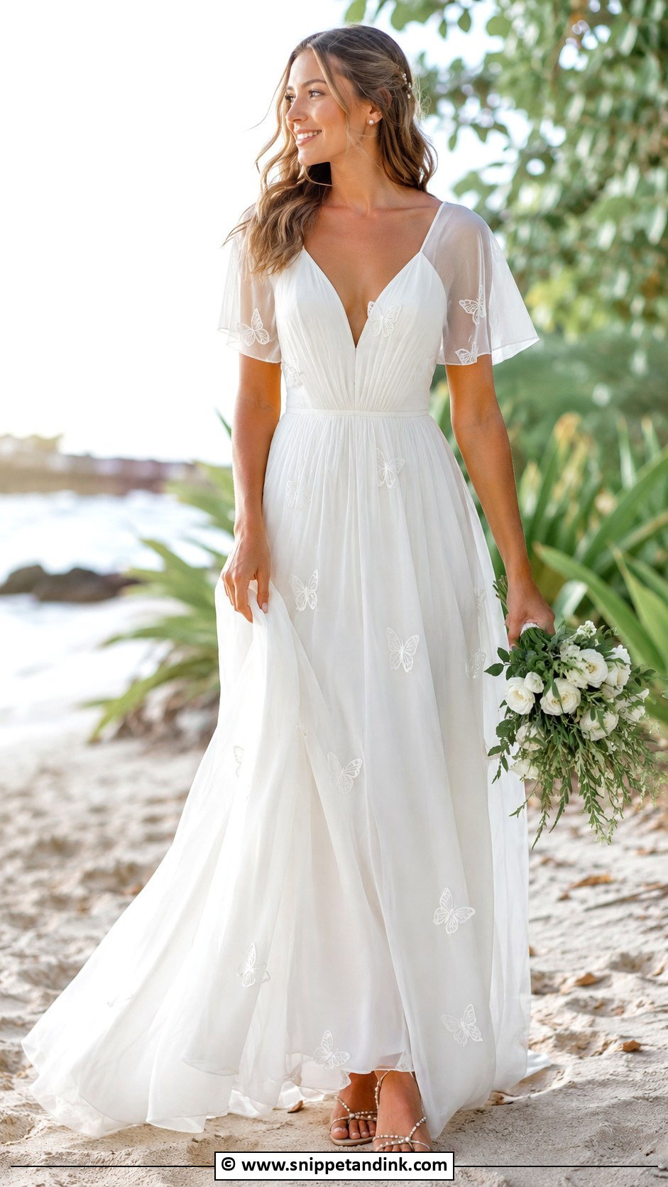 Butterfly Beach Wedding Dress - Snippet and Ink - 25 Butterfly Wedding Dress Ideas