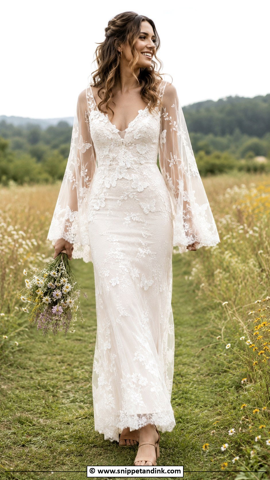 Butterfly Boho Wedding Dress - Snippet and Ink - 25 Butterfly Wedding Dress Ideas