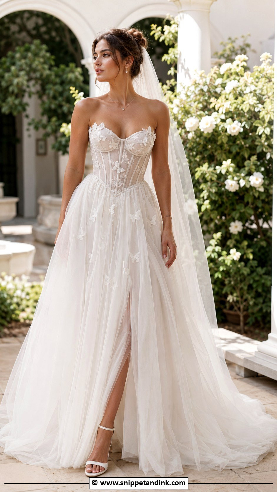 Butterfly Corset Wedding Dress - Snippet and Ink - 25 Butterfly Wedding Dress Ideas