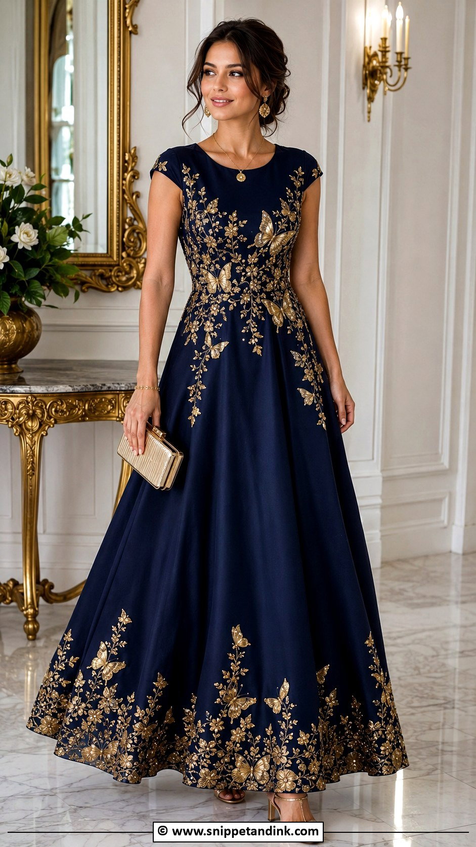 Butterfly Embroidered Gown - Snippet and Ink - 30 Butterfly Gown Ideas