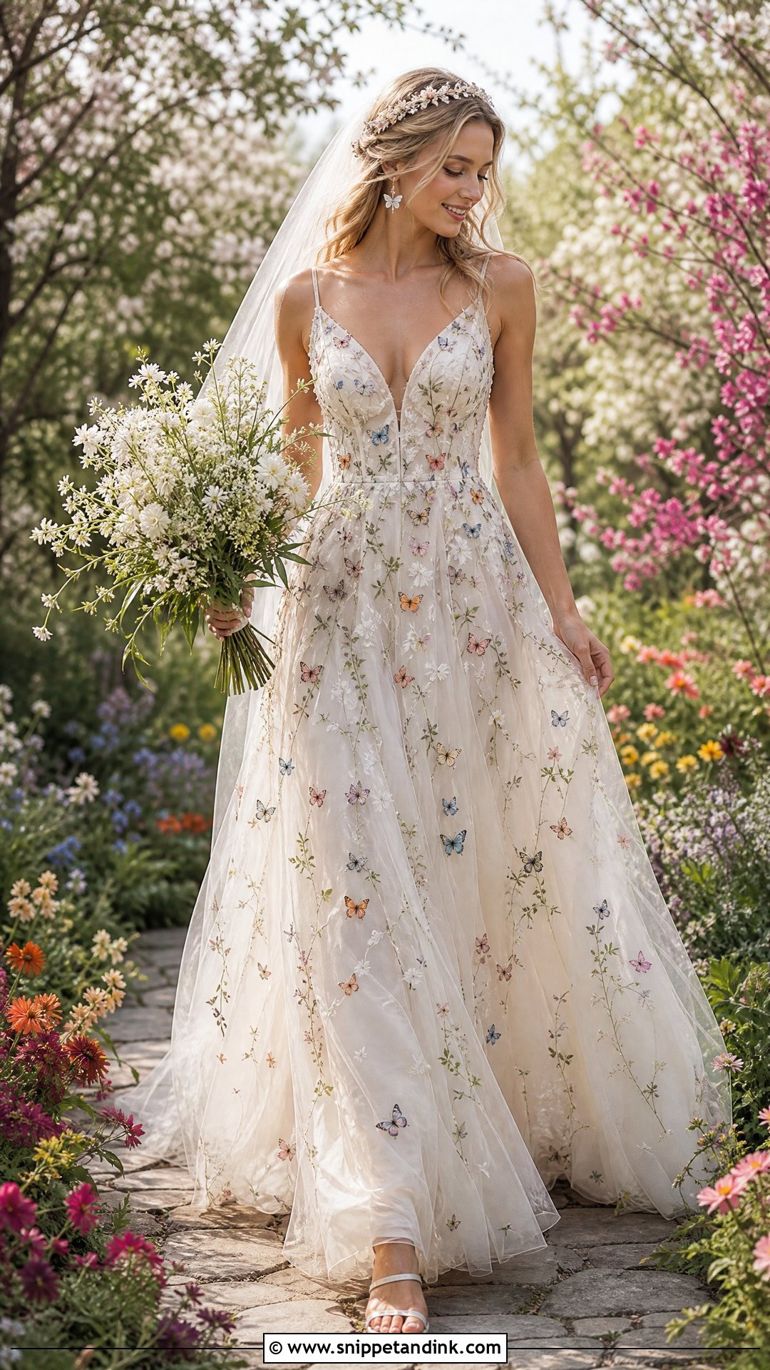 Butterfly Fairy Garden Wedding Dress - Snippet and Ink - 20 Fairy Garden Wedding Dress Ideas