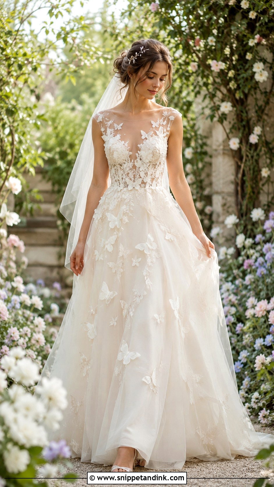 Butterfly Fairy Wedding Dress - Snippet and Ink - 30 Whimsical Wedding Dress Fairies Ideas