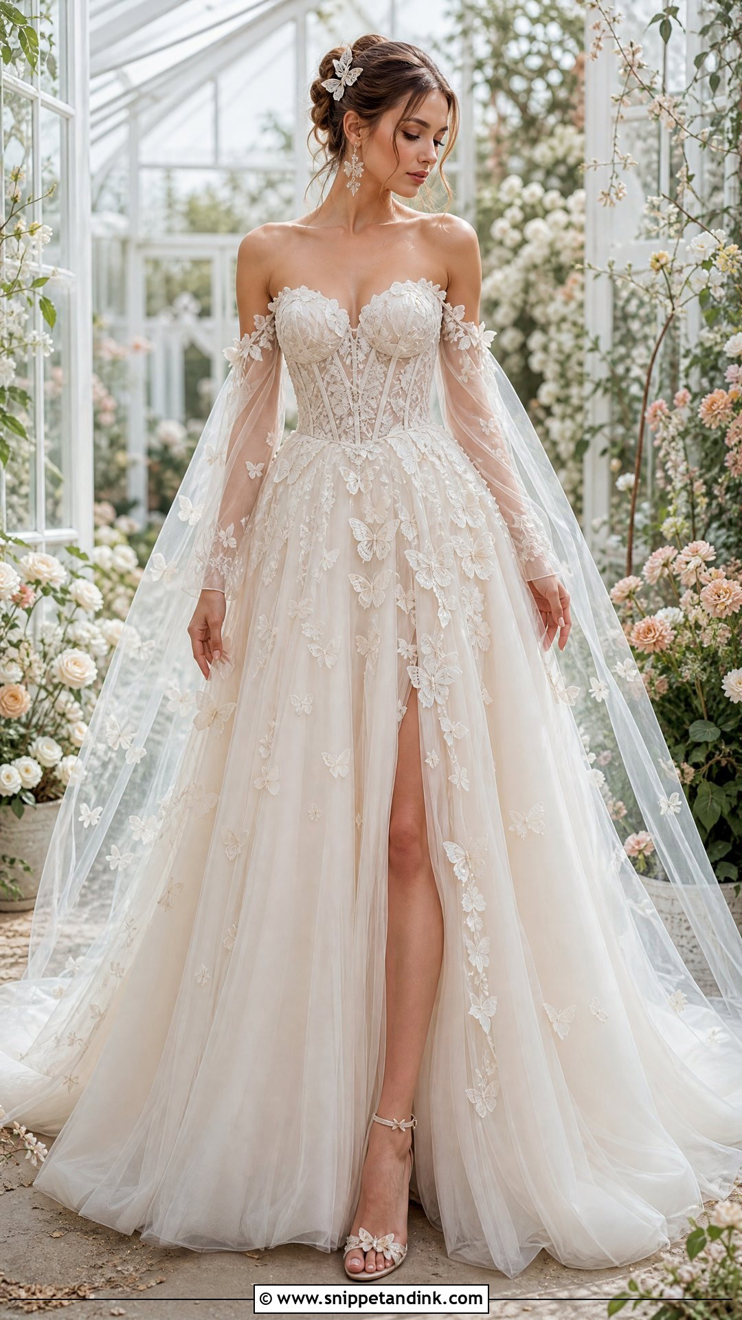 Butterfly Fairy Wedding Dress - Snippet and Ink - 20 Mythical Wedding Dress Ideas