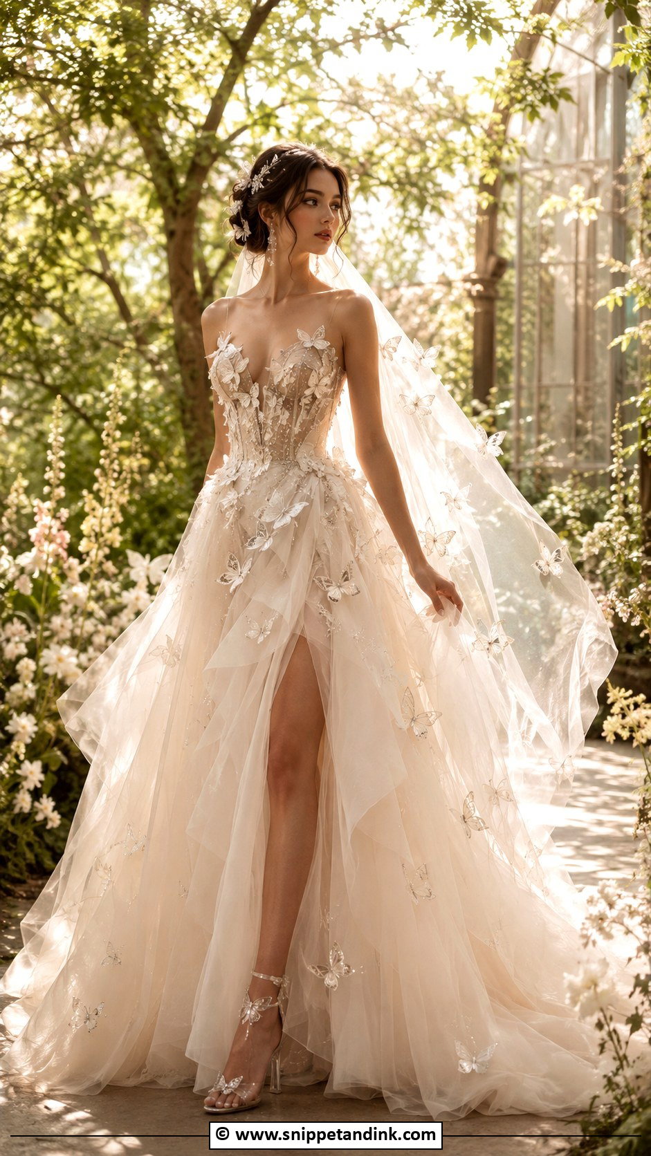 Butterfly Fairy Wedding Dress - Snippet and Ink - 25 Butterfly Wedding Dress Ideas