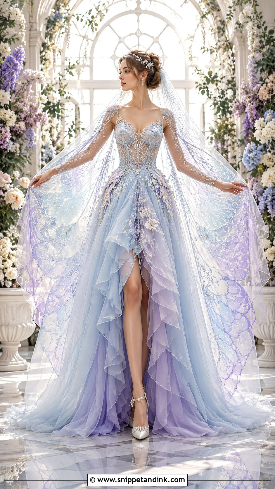 Butterfly Fantasy Wedding Dress Art - Snippet and Ink - 20 Fantasy Wedding Dress Art Ideas