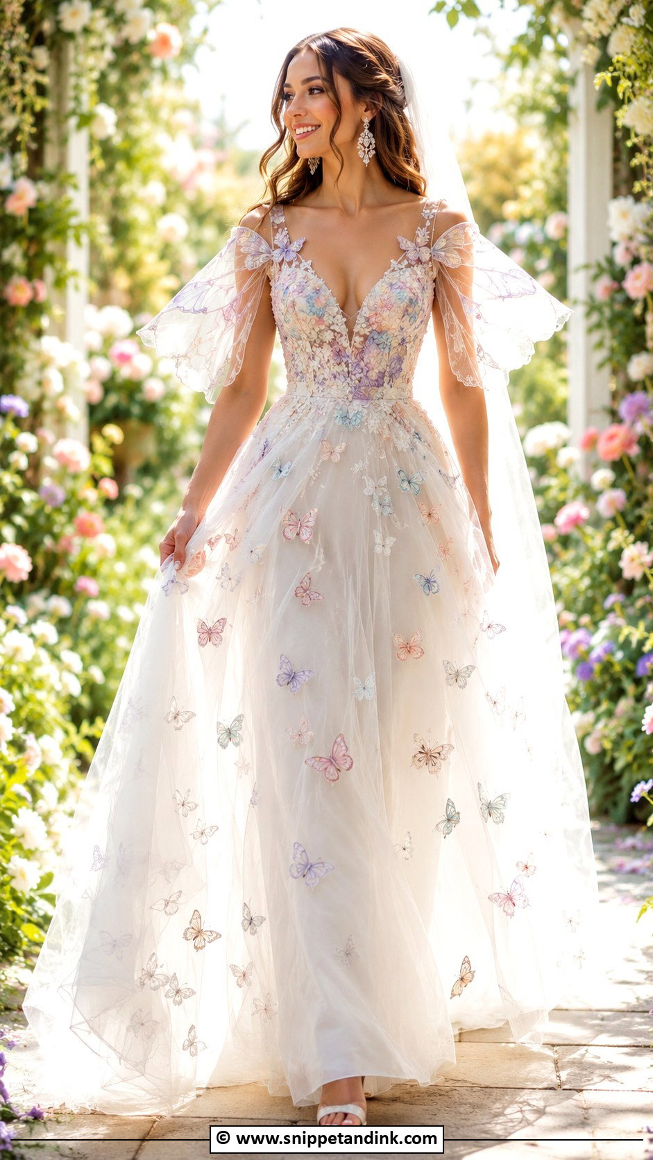 Butterfly Fantasy Wedding Dress - Snippet and Ink - 30 Fantasy Wedding Dress Ideas