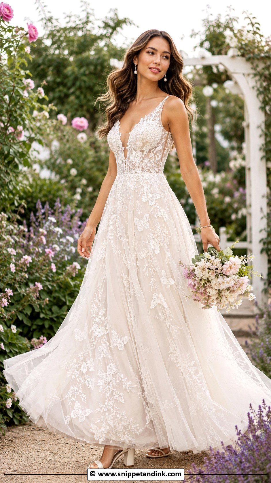 Butterfly Garden Wedding Dress - Snippet and Ink - 25 Butterfly Wedding Dress Ideas