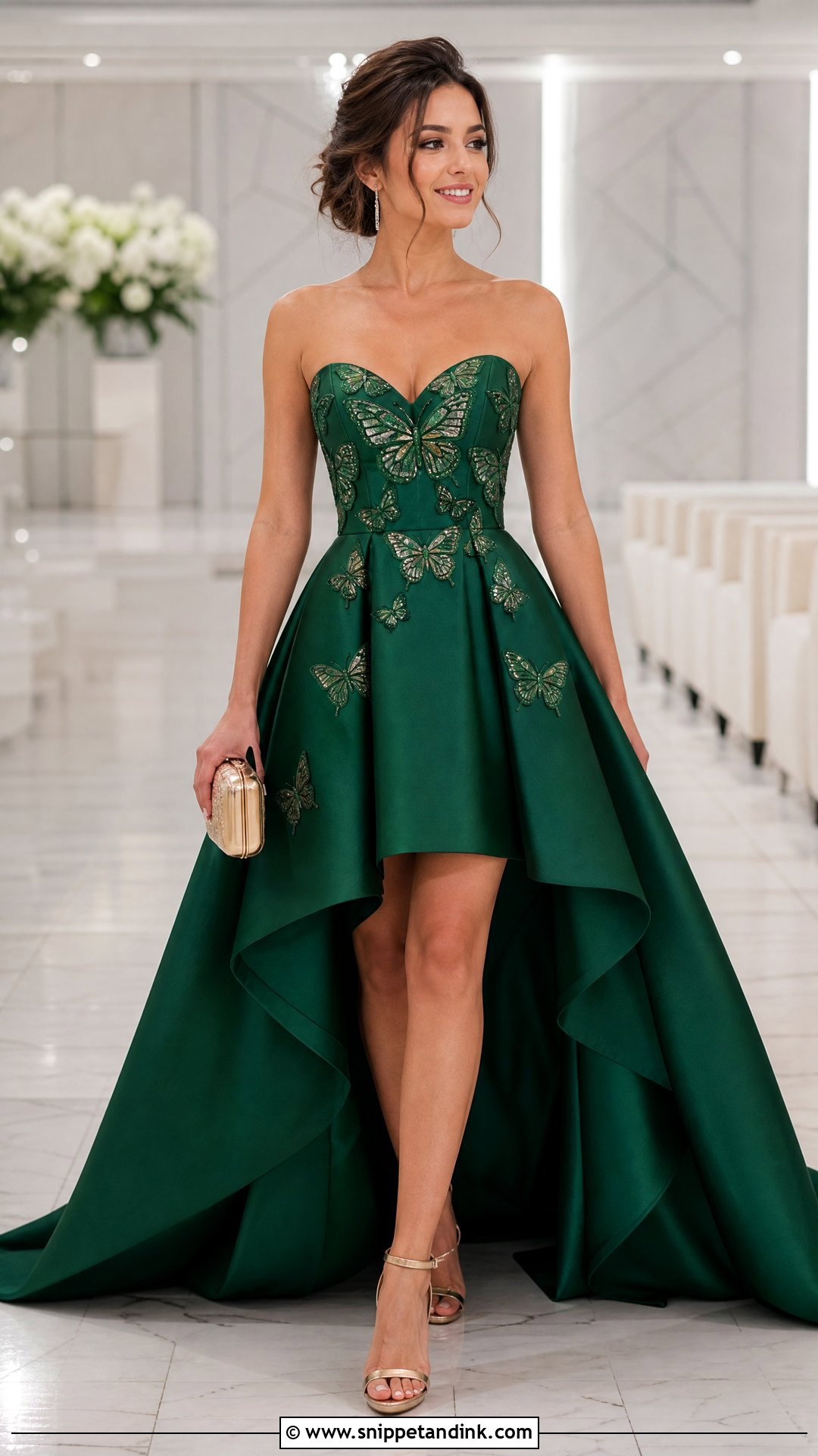 Butterfly High Low Gown - Snippet and Ink - 20 Butterfly Dress Gowns