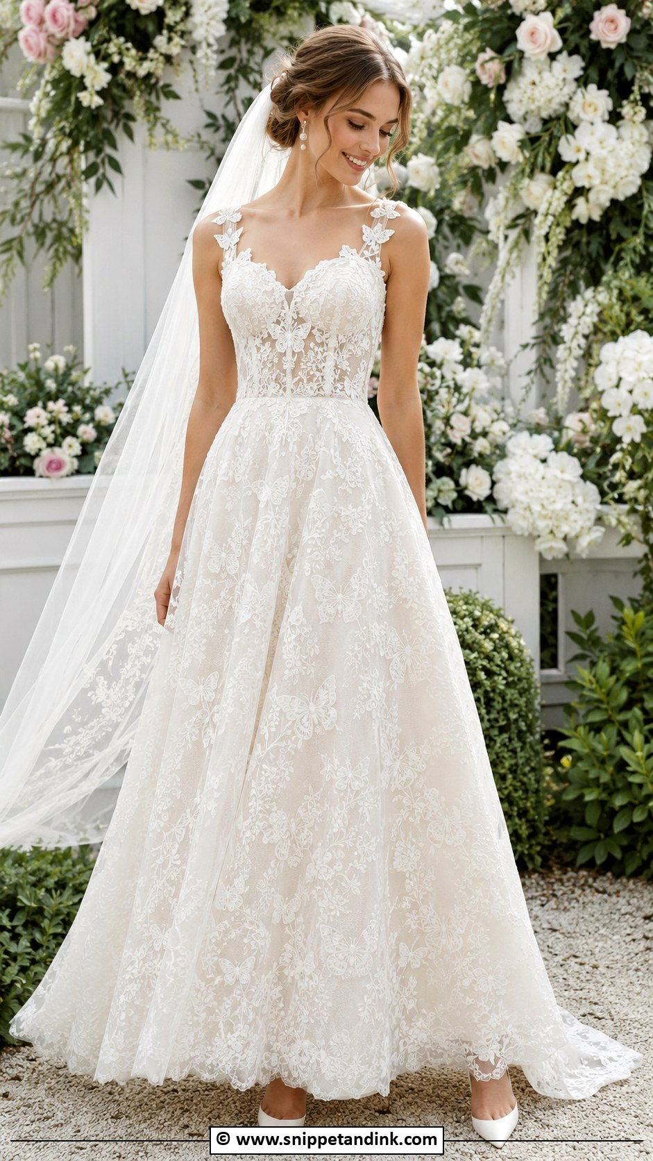 Butterfly Lace Wedding Dress - Snippet and Ink - 25 Butterfly Wedding Dress Ideas