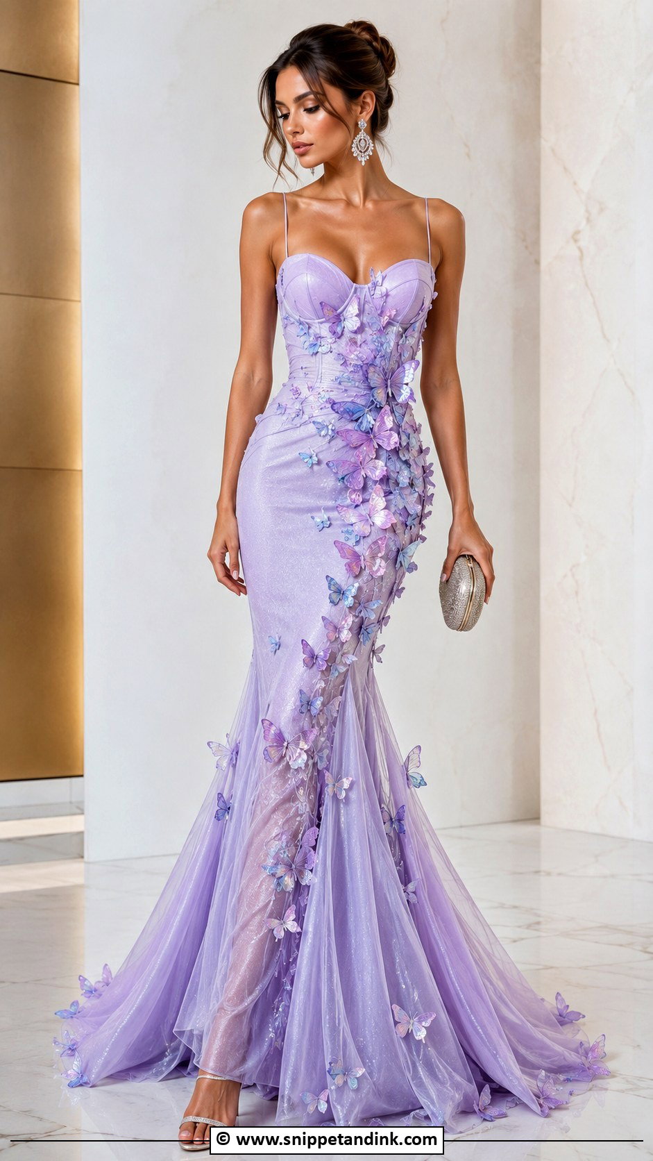 Butterfly Mermaid Gown - Snippet and Ink - 30 Butterfly Gown Ideas