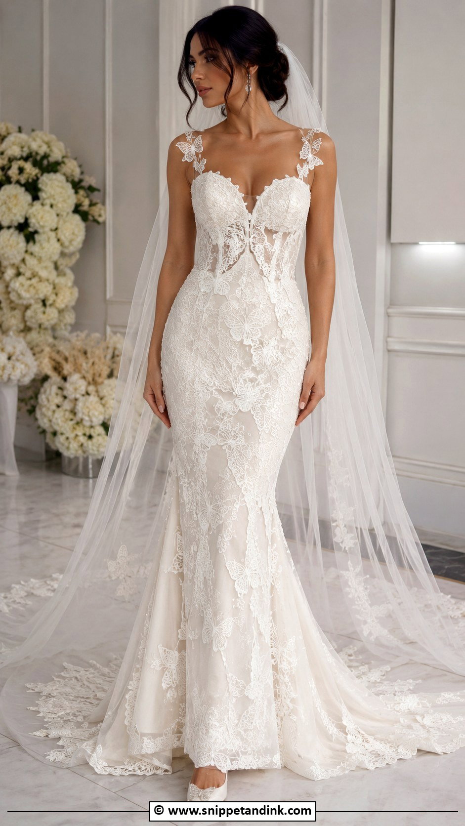 Butterfly Mermaid Wedding Dress - Snippet and Ink - 25 Butterfly Wedding Dress Ideas
