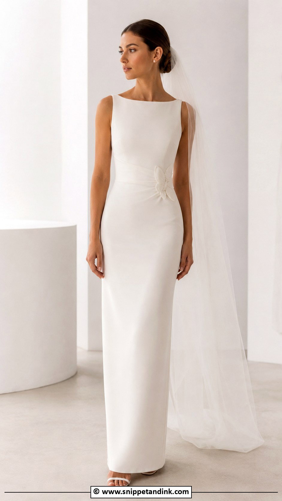 Butterfly Minimal Wedding Dress - Snippet and Ink - 25 Butterfly Wedding Dress Ideas