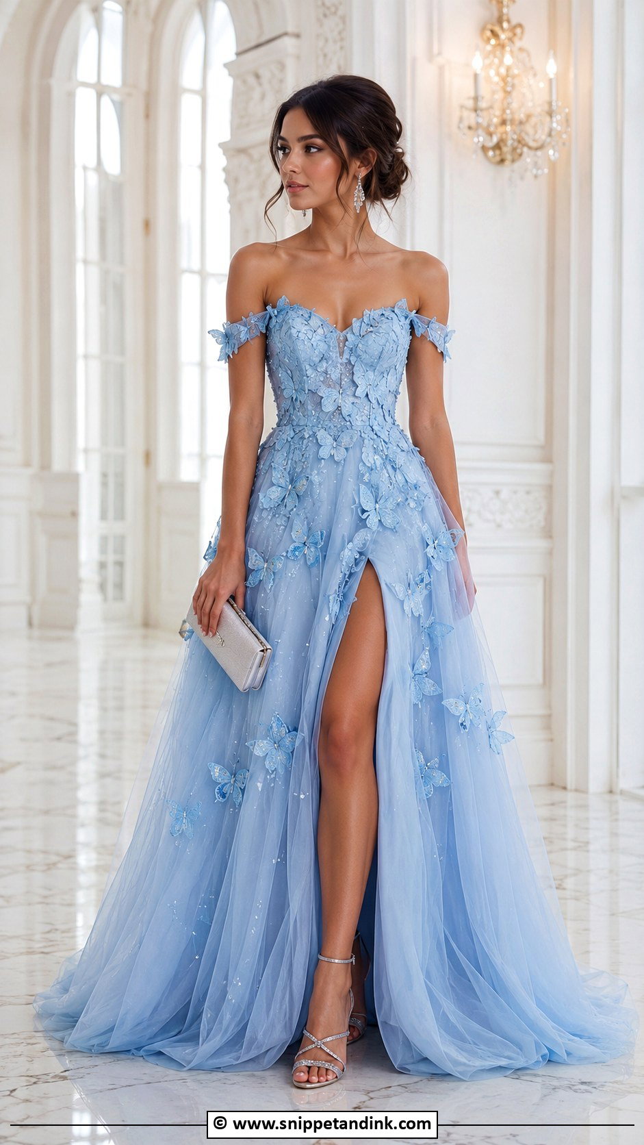 Butterfly Off Shoulder Gown - Snippet and Ink - 30 Butterfly Gown Ideas