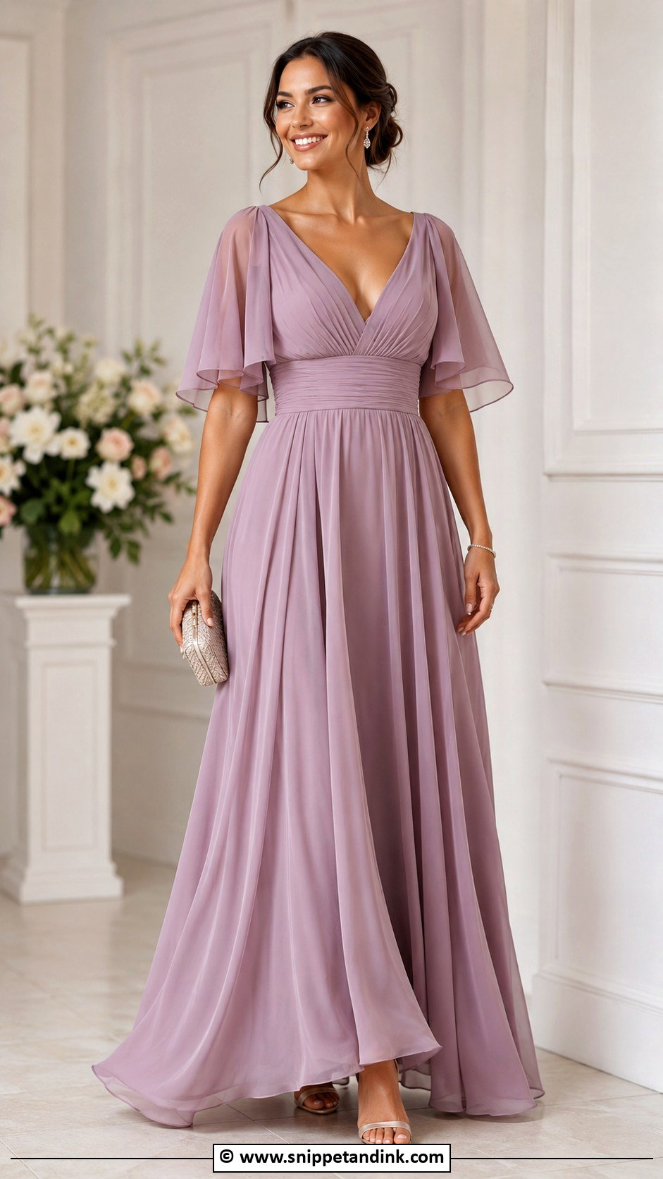 Butterfly Sleeve Gown - Snippet and Ink - 30 Butterfly Gown Ideas
