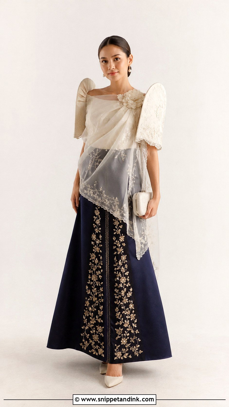 Butterfly Sleeve Maria Clara Gown - Snippet and Ink - 25 Maria Clara Gown Ideas