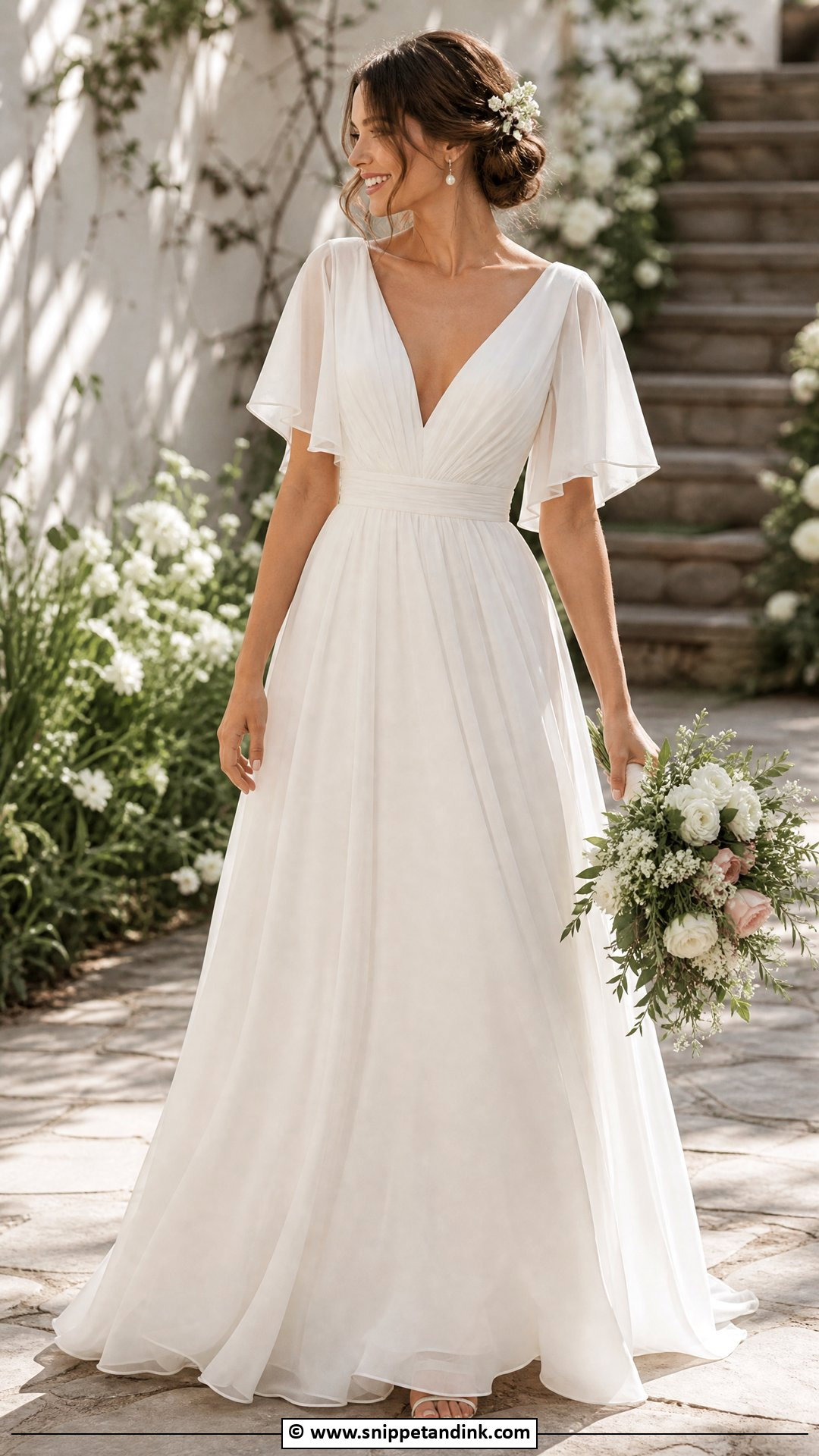Butterfly Sleeve Wedding Dress - Snippet and Ink - 35 Ethereal Wedding Dress Ideas