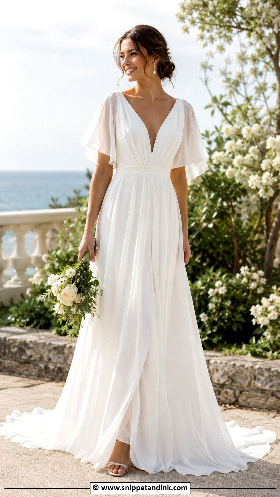 Butterfly Sleeve Wedding Dress - Snippet and Ink - 25 Butterfly Wedding Dress Ideas