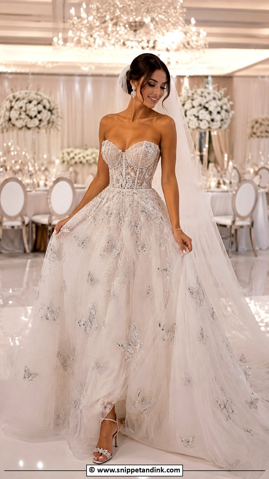 Butterfly Sparkle Wedding Dress - Snippet and Ink - 25 Butterfly Wedding Dress Ideas