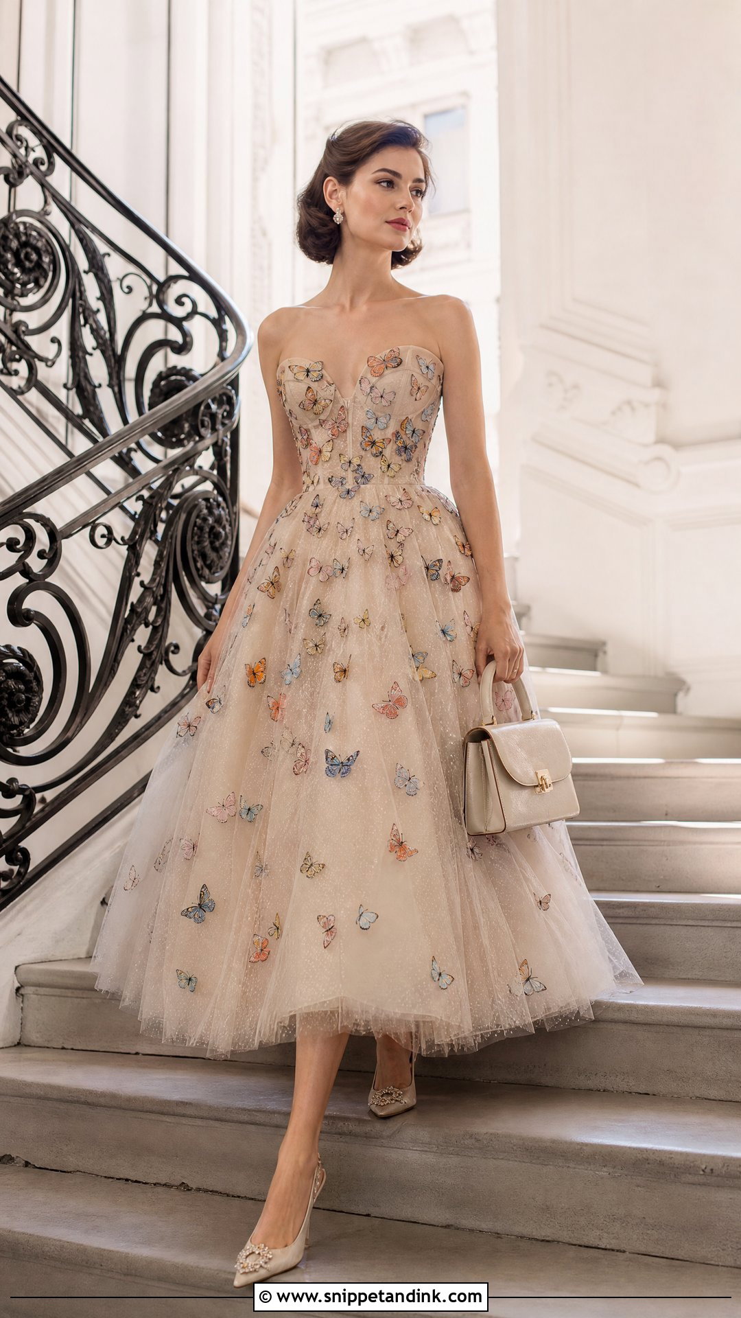 Butterfly Tea Length Gown - Snippet and Ink - 20 Butterfly Dress Gowns