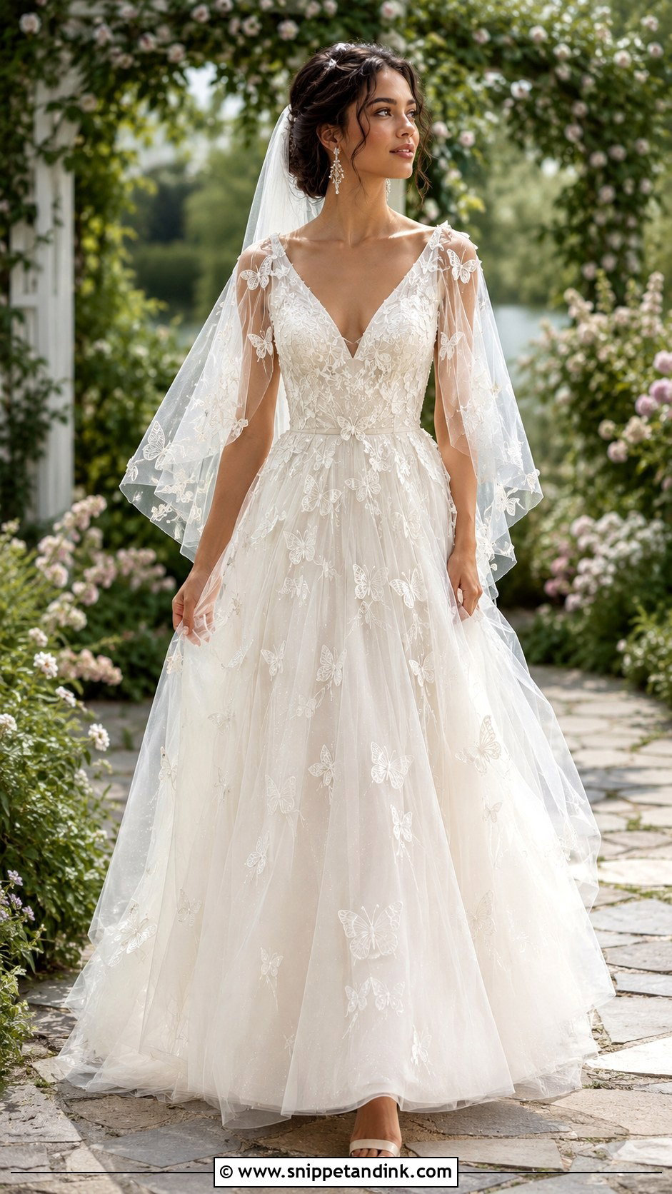 Butterfly Wedding Dress - Snippet and Ink - 30 Whimsy Wedding Dress Ideas
