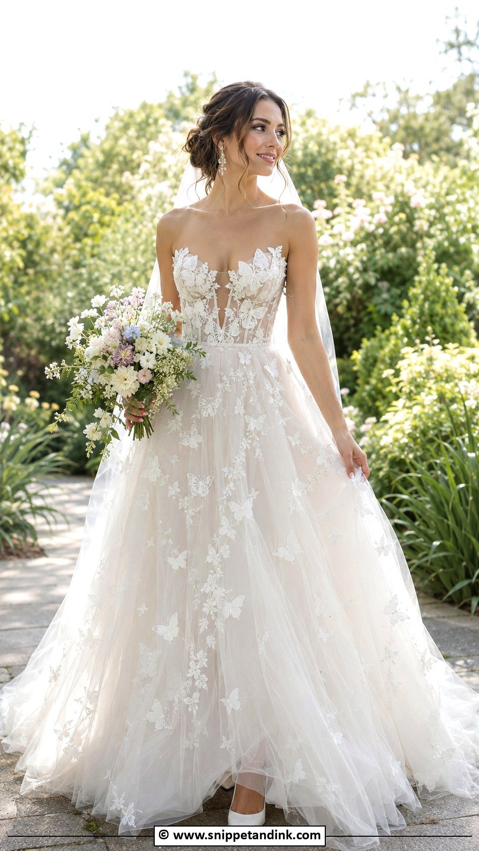 Butterfly Wedding Dress - Snippet and Ink - 25 Whimsical Wedding Dresses