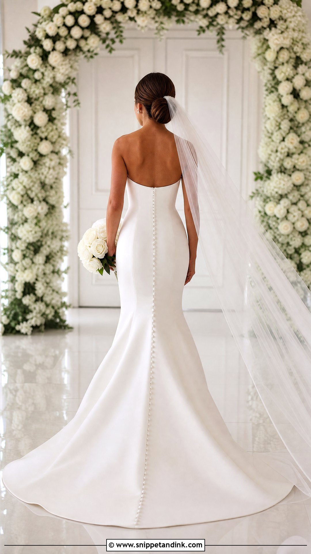 Button Back Mermaid Wedding Dress - Snippet and Ink - 25 Simple Mermaid Wedding Dress Ideas
