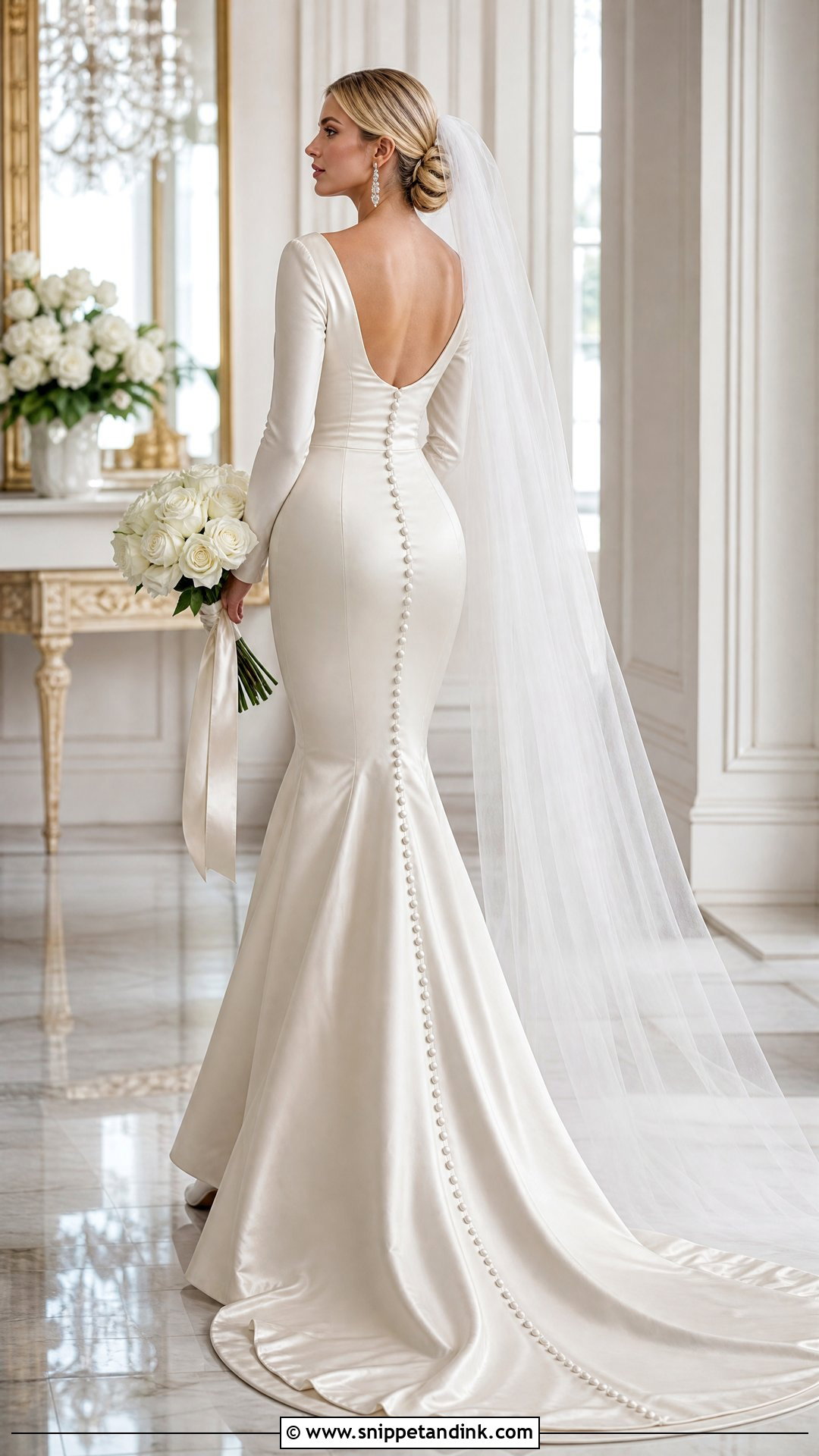Button Back Vintage Mermaid Wedding Dress - Snippet and Ink - 20 Vintage Mermaid Wedding Dress Ideas