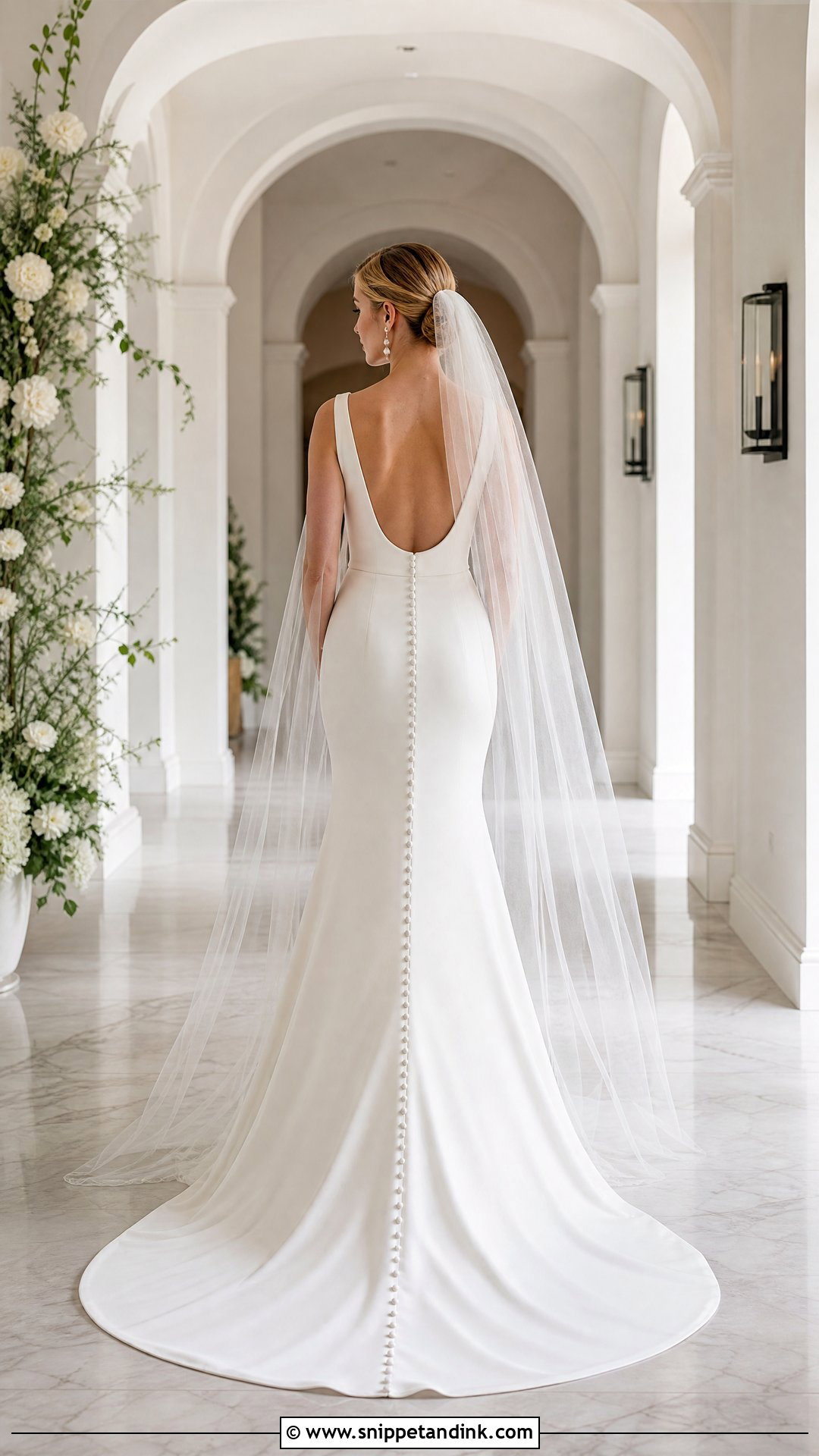 Button Back Wedding Dress - Snippet and Ink - 20 Simple Backless Wedding Dress Ideas