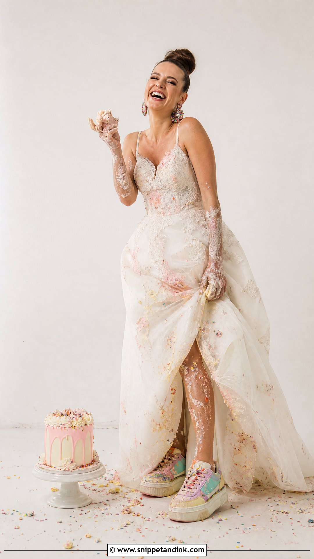 Cake Smash Trash the Dress Divorce Photo Shoot - Snippet and Ink - 20 Trash the Dress Photo Shoot Divorce Ideas