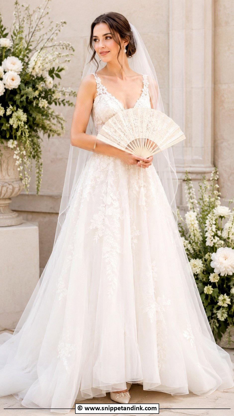 Calligraphy Bridal Hand Fan - Snippet and Ink - 25 Bridal Hand Fan Ideas