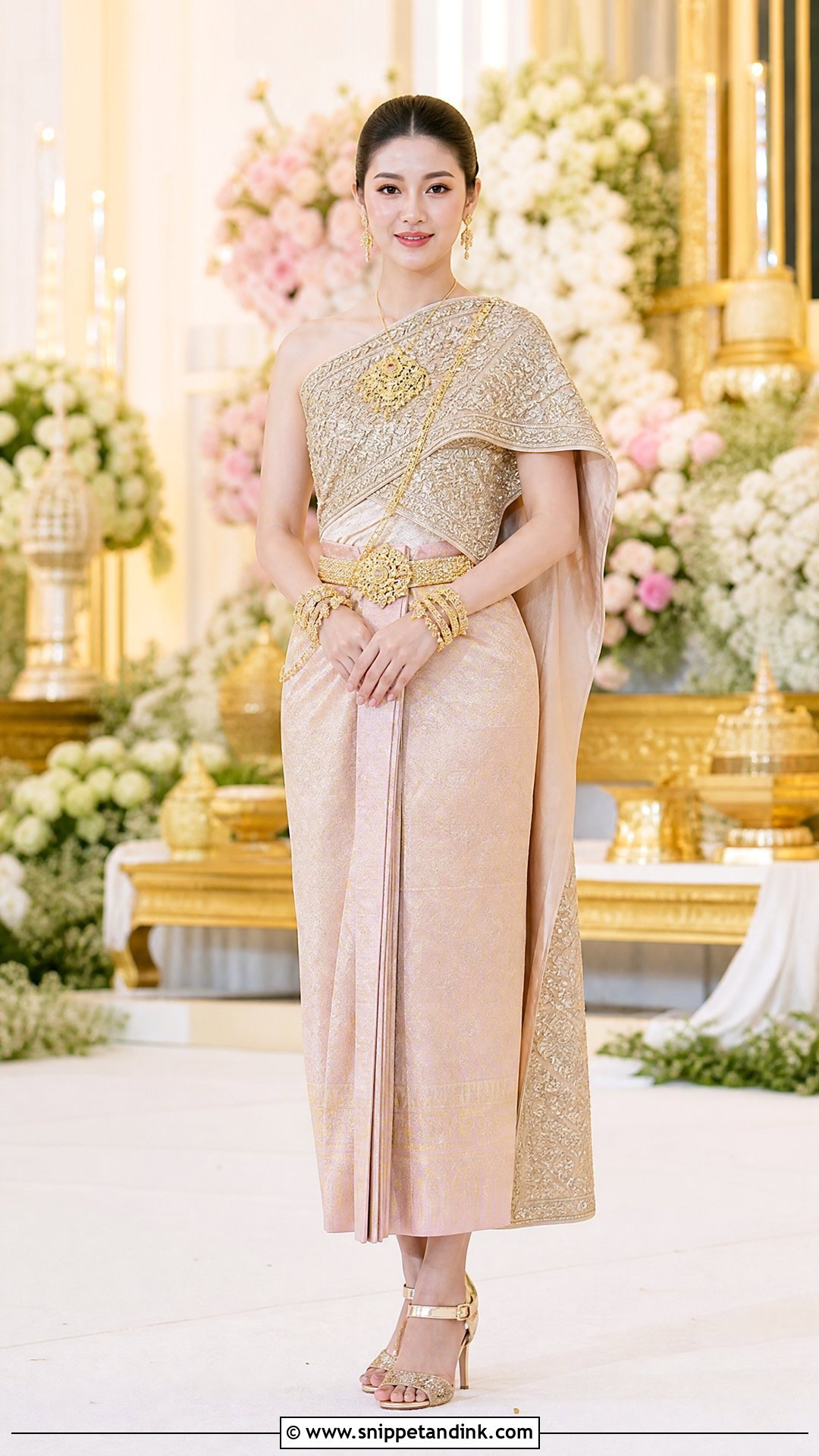 Cambodian Sampot Wedding Outfit - Snippet and Ink - 25 Traditional Wedding Outfits
