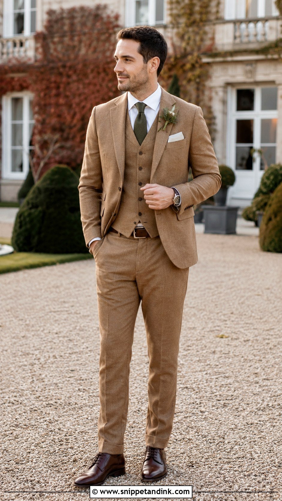 Camel 3 Piece Wedding Suit - Snippet and Ink - 20 3 Piece Suit Wedding Ideas