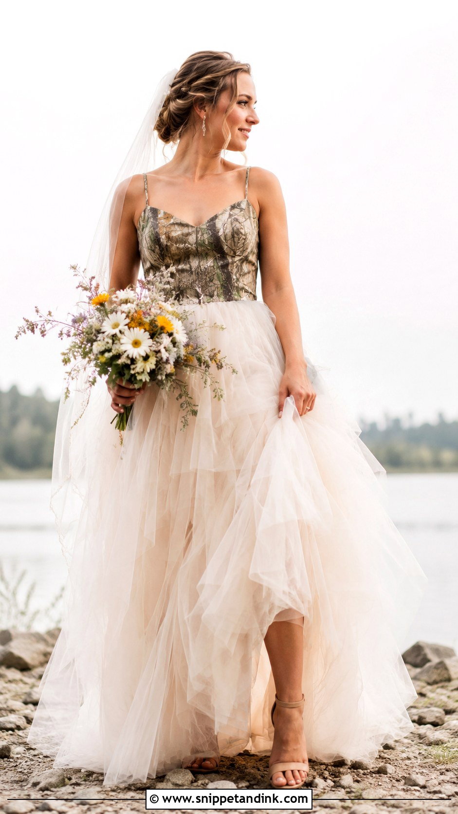 Camo Wedding Dress With Tulle Skirt - Snippet and Ink - 25 Camo Wedding Dress Ideas