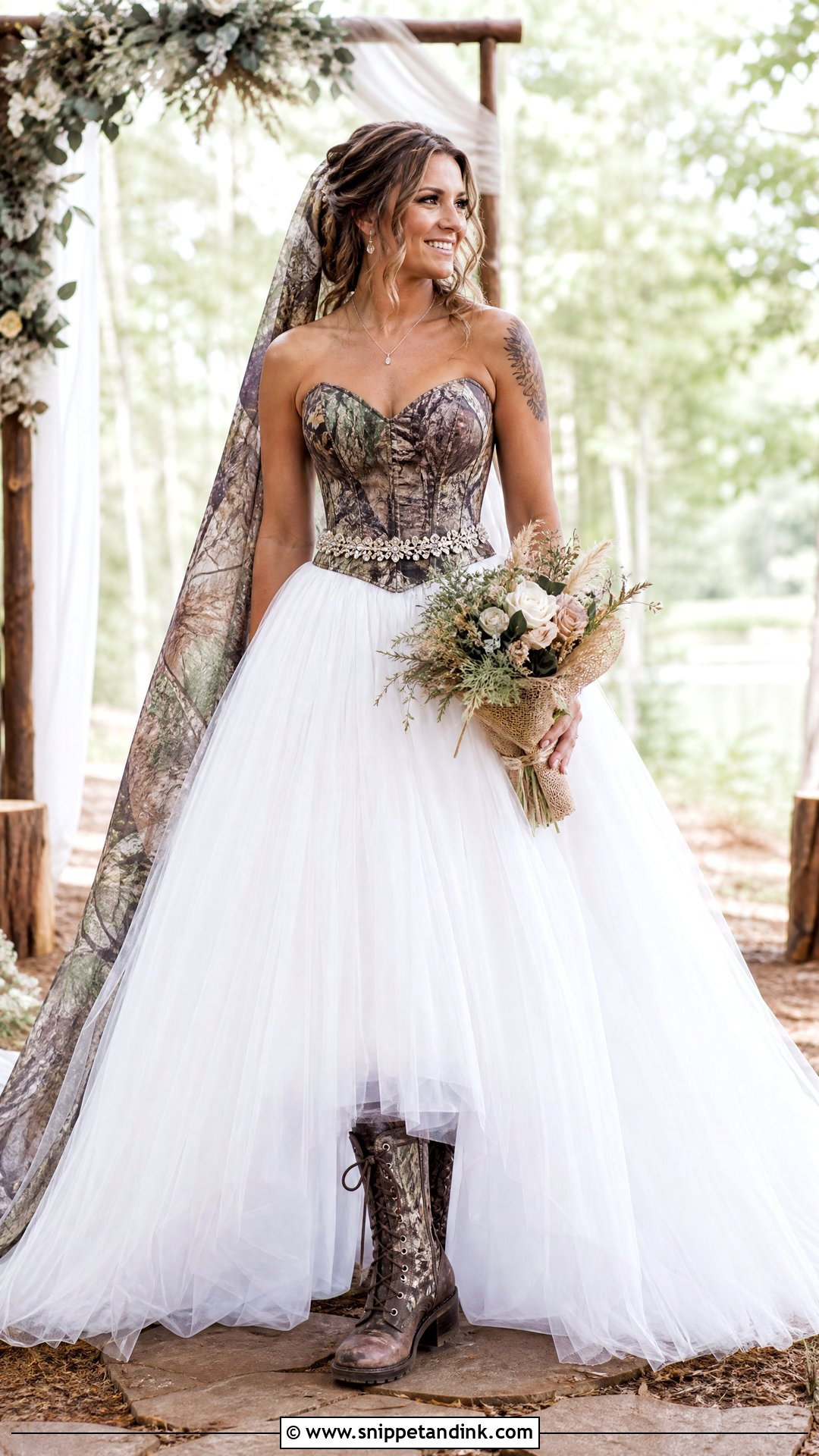 Camouflage Wedding Dress - Snippet and Ink - 20 Ugliest Wedding Dress Ideas