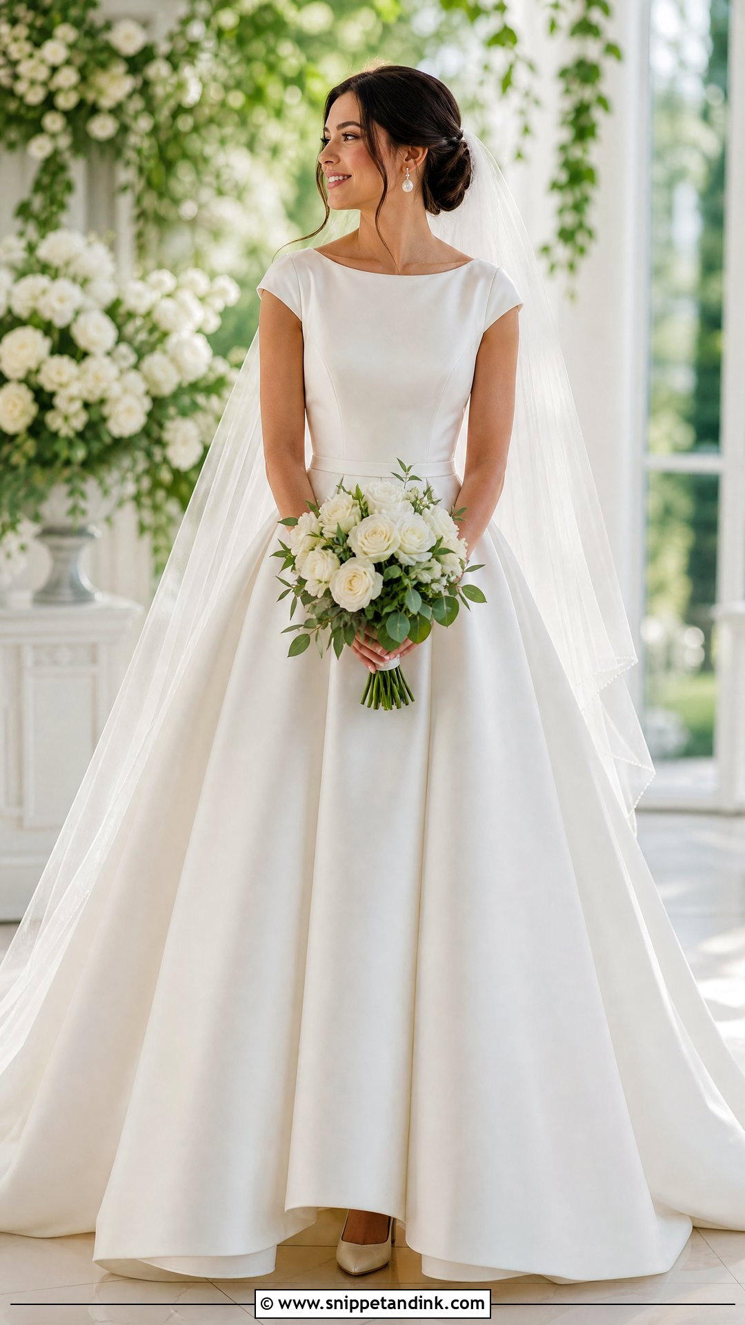 Cap Sleeve Ball Gown Wedding Dress - Snippet and Ink - 20 Simple Ball Gown Wedding Dress Ideas