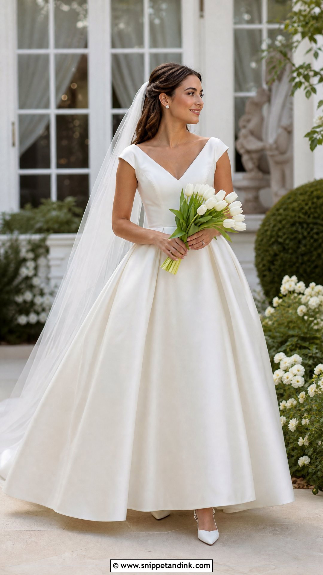 Cap Sleeve Ballgown Wedding Dress - Snippet and Ink - 20 Simple Ballgown Wedding Dress Ideas