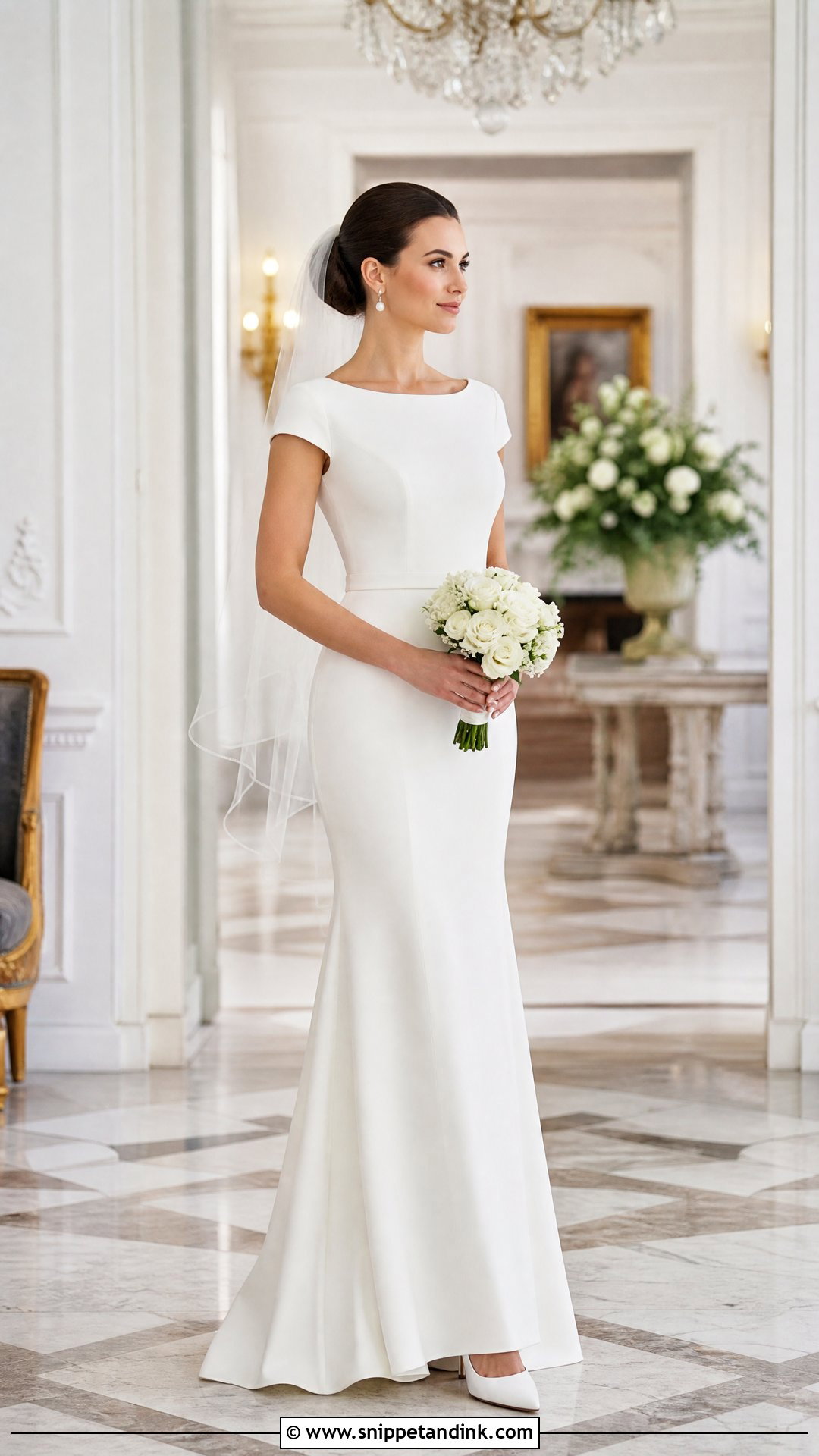 Cap Sleeve Bateau Wedding Dress - Snippet and Ink - 20 Unique Simple Wedding Dress Ideas