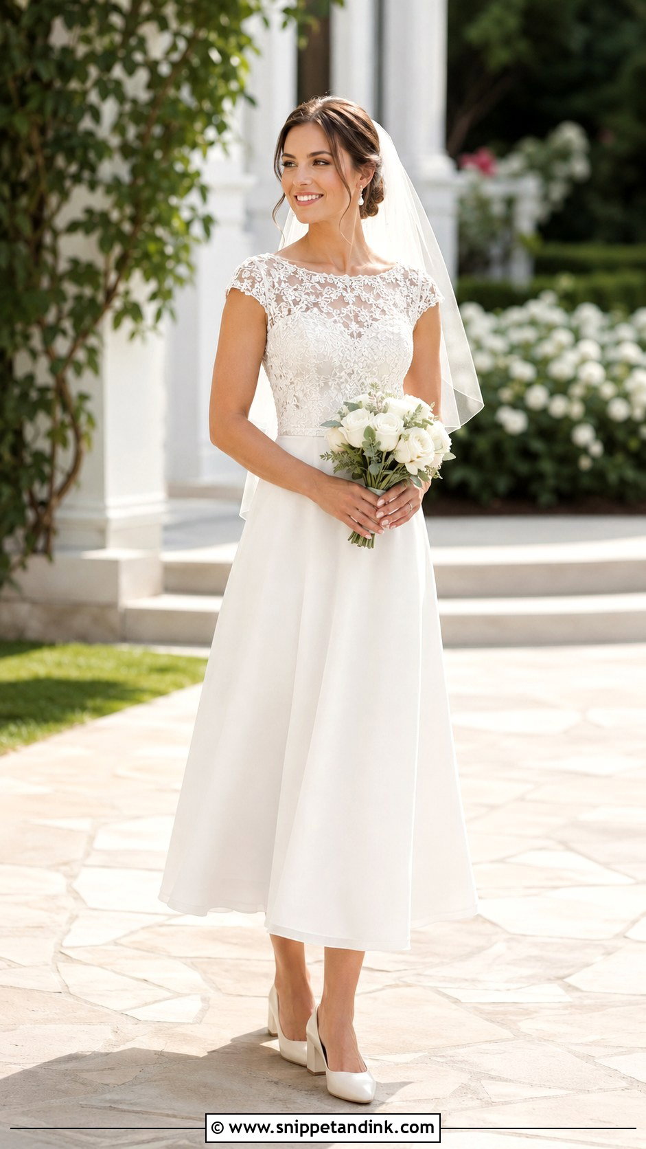 Cap Sleeve Boatneck Wedding Dress - Snippet and Ink - 20 Boatneck Wedding Dresses
