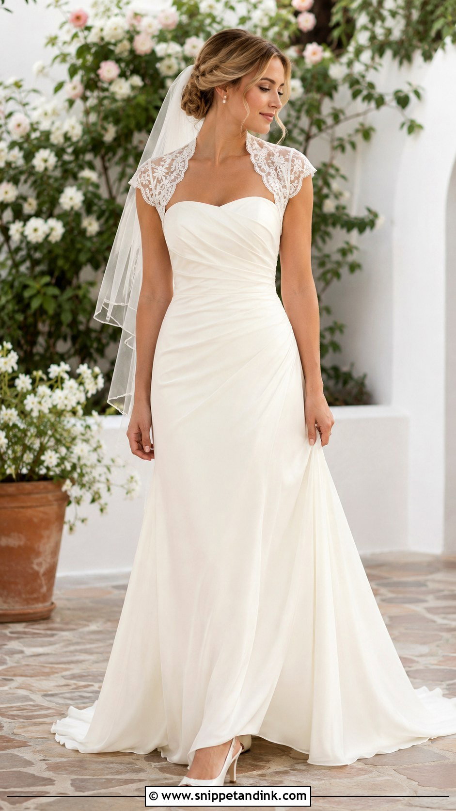 Cap Sleeve Bolero Wedding Dress - Snippet and Ink - 25 Bolero Wedding Dress Ideas
