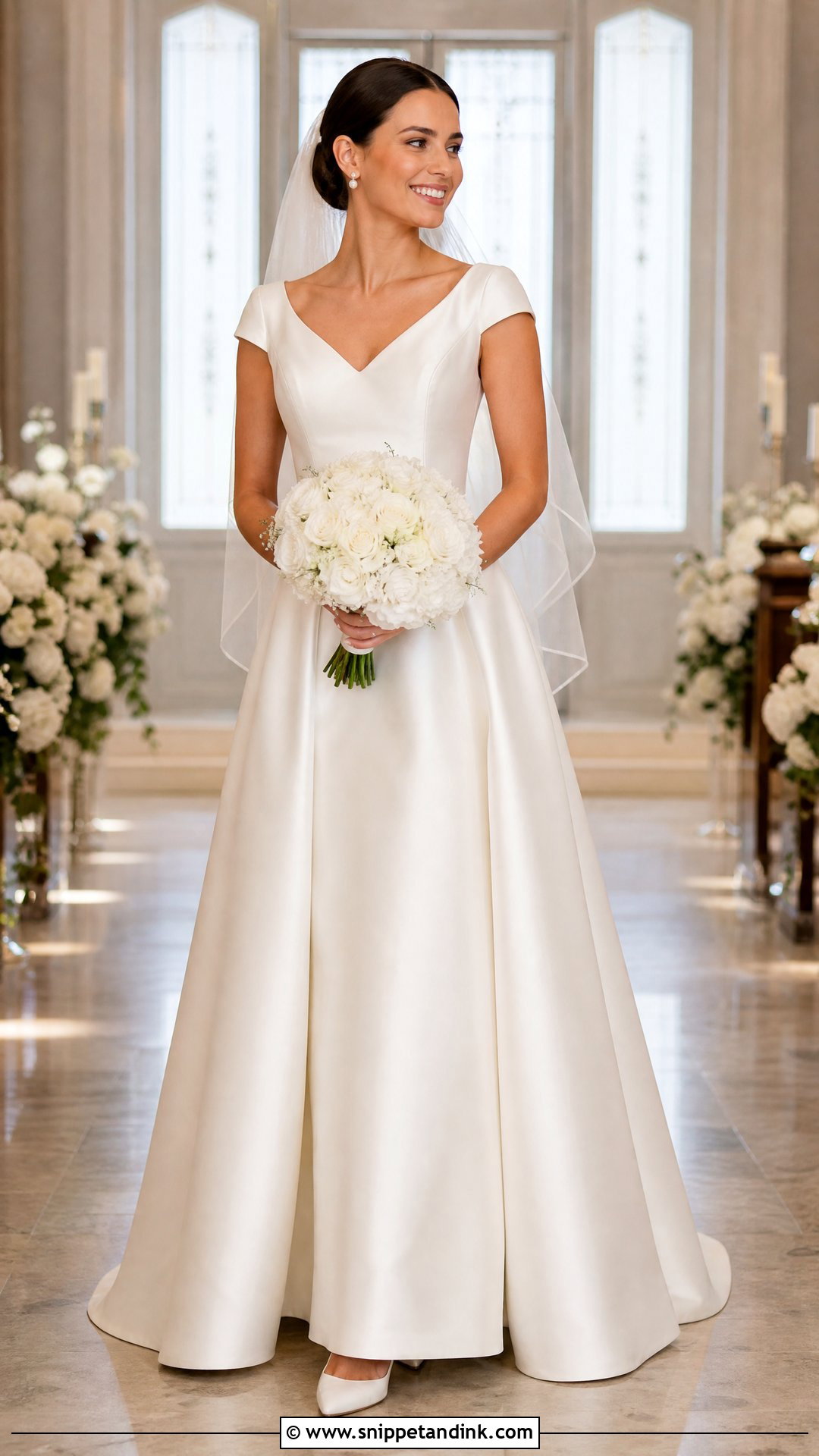 Cap Sleeve Bridal Dress - Snippet and Ink - 25 Bridal Dresses Simple Elegant