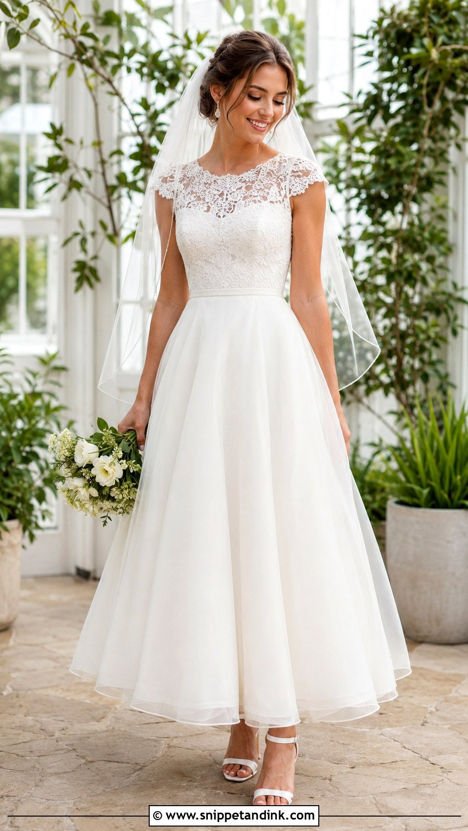 Cap Sleeve Bridal Dress - Snippet and Ink - 20 Classic Bridal Dress Ideas