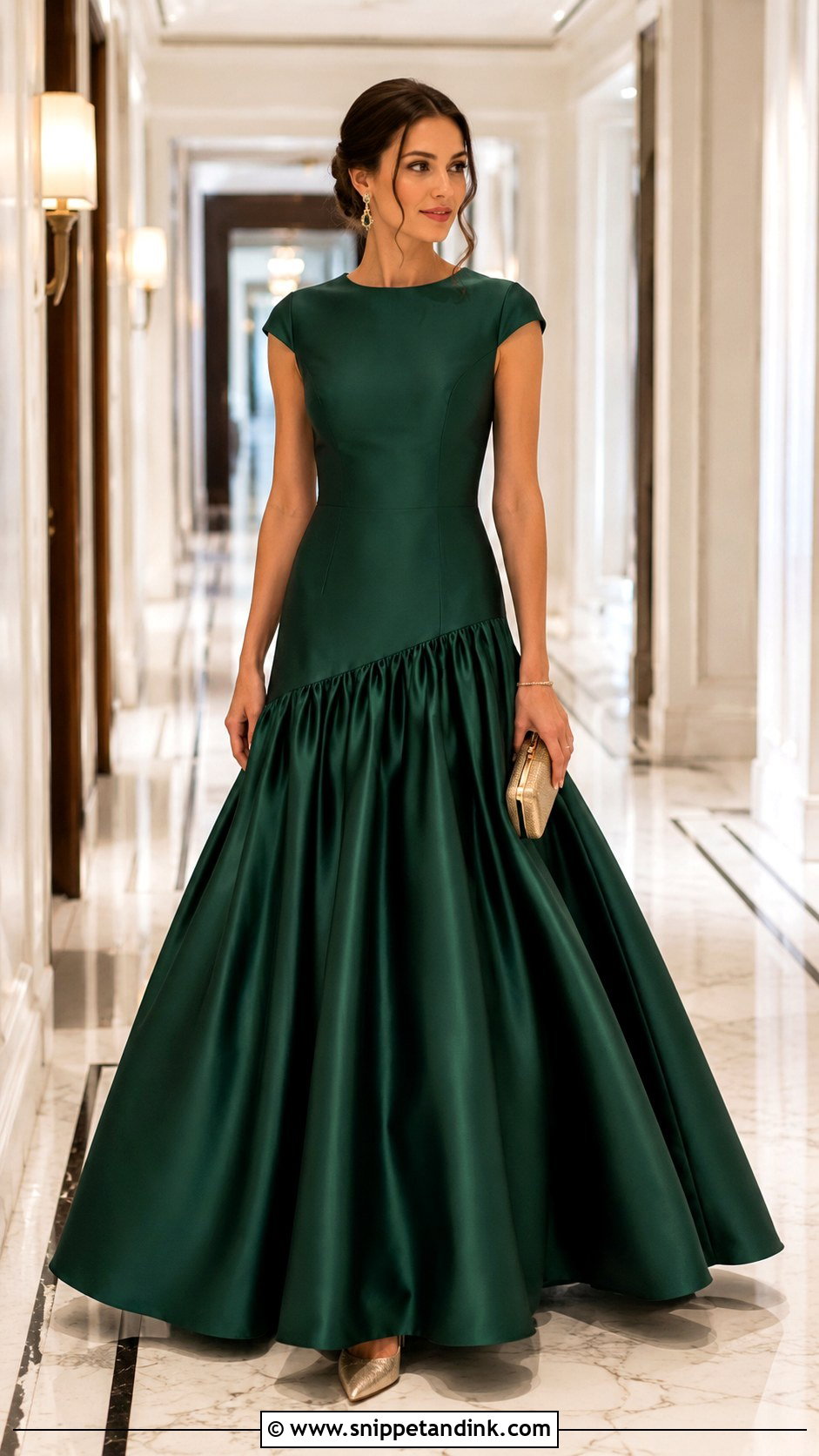 Cap Sleeve Drop Waist Ball Gown - Snippet and Ink - 20 Drop Waist Ball Gown Ideas