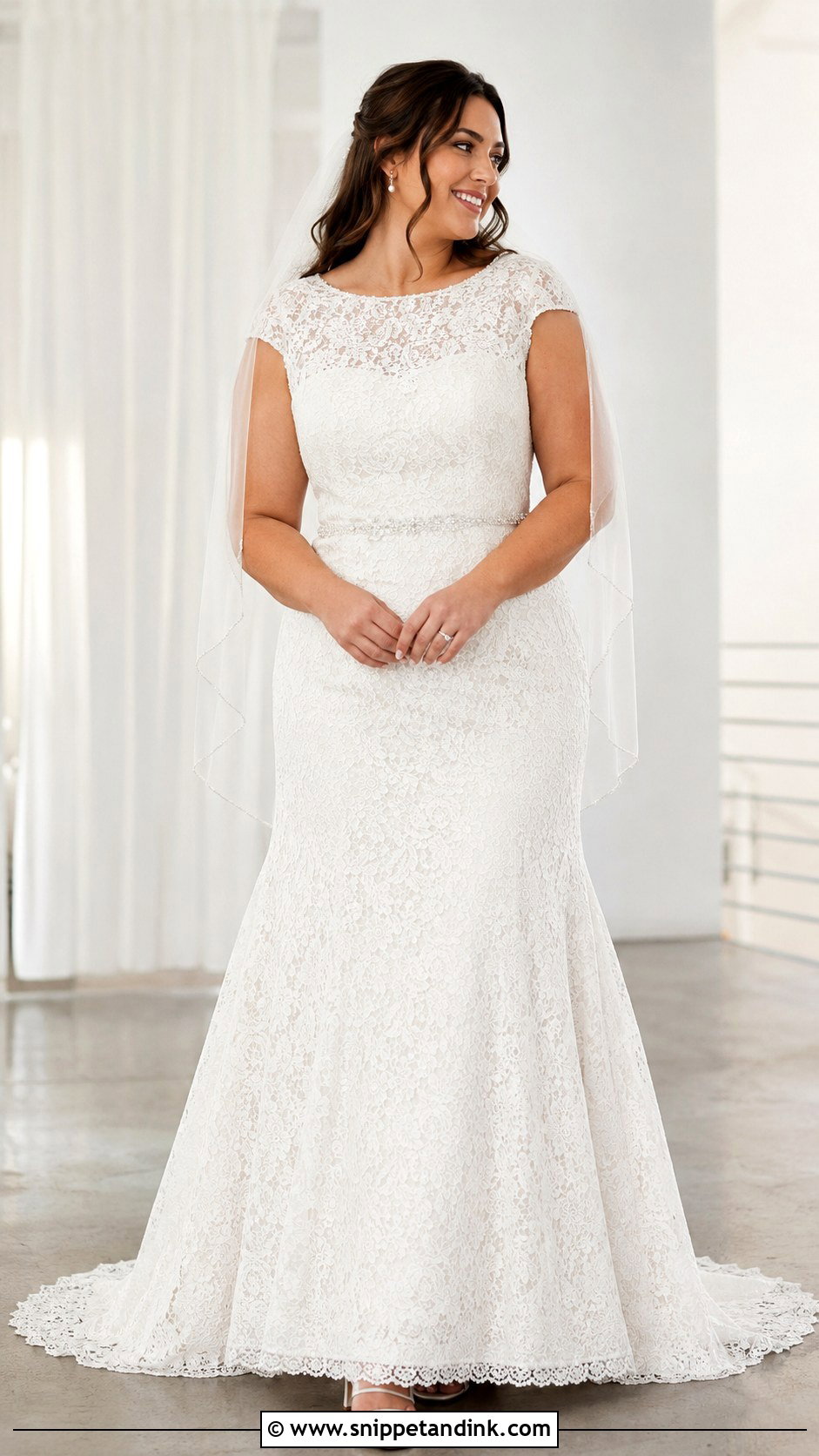 Cap Sleeve Lace Christian Bridal Dress - Snippet and Ink - 20 Christian Bridal Dress Ideas
