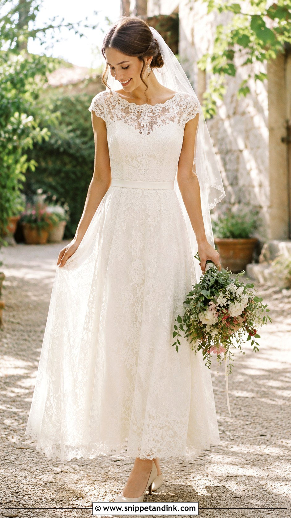 Cap Sleeve Lace Wedding Dress - Snippet and Ink - 20 Lace Wedding Dress Inspo Ideas
