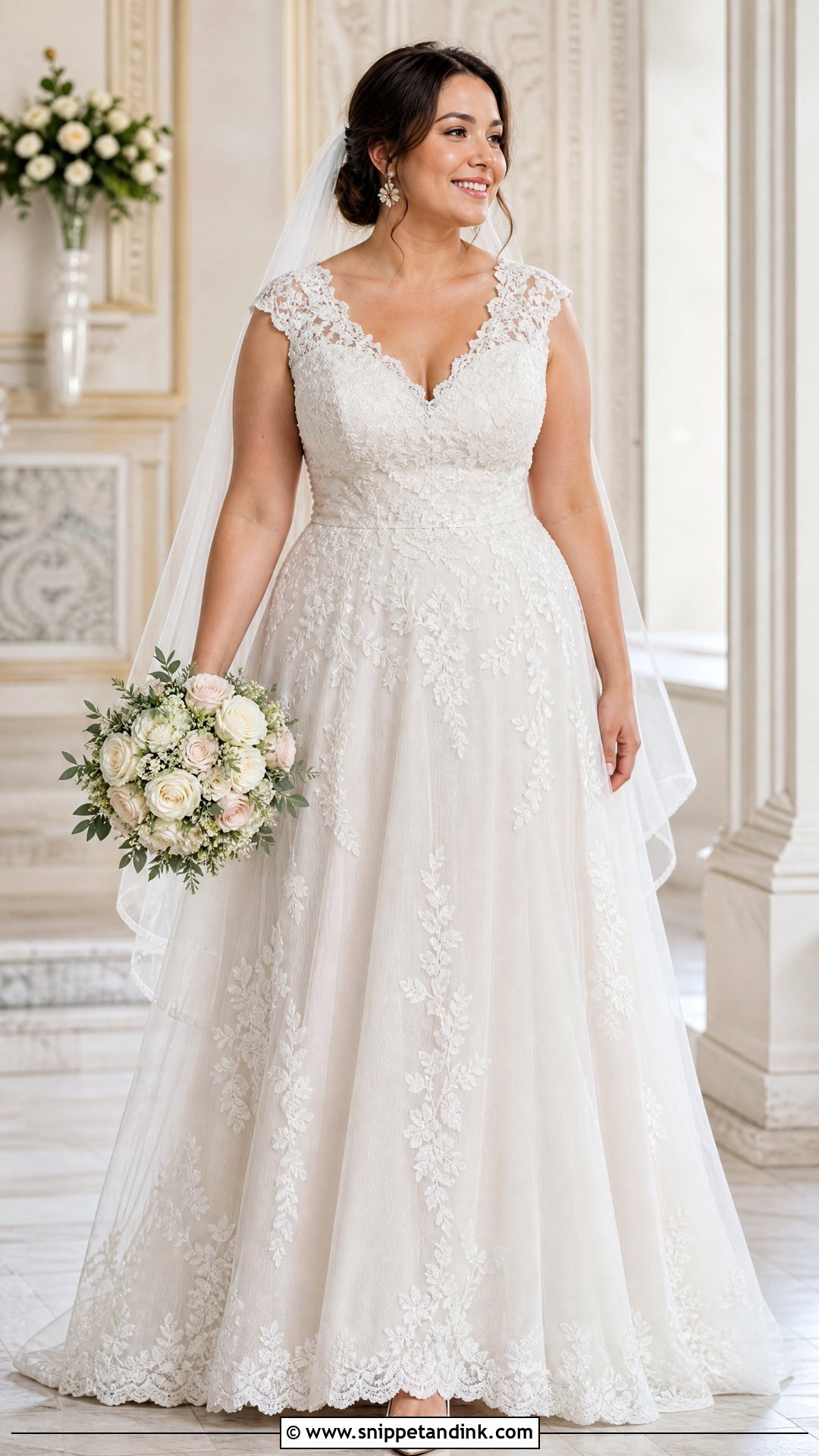 Cap Sleeve Lace Wedding Dress - Snippet and Ink - 20 Wedding Dresses Pear Shape