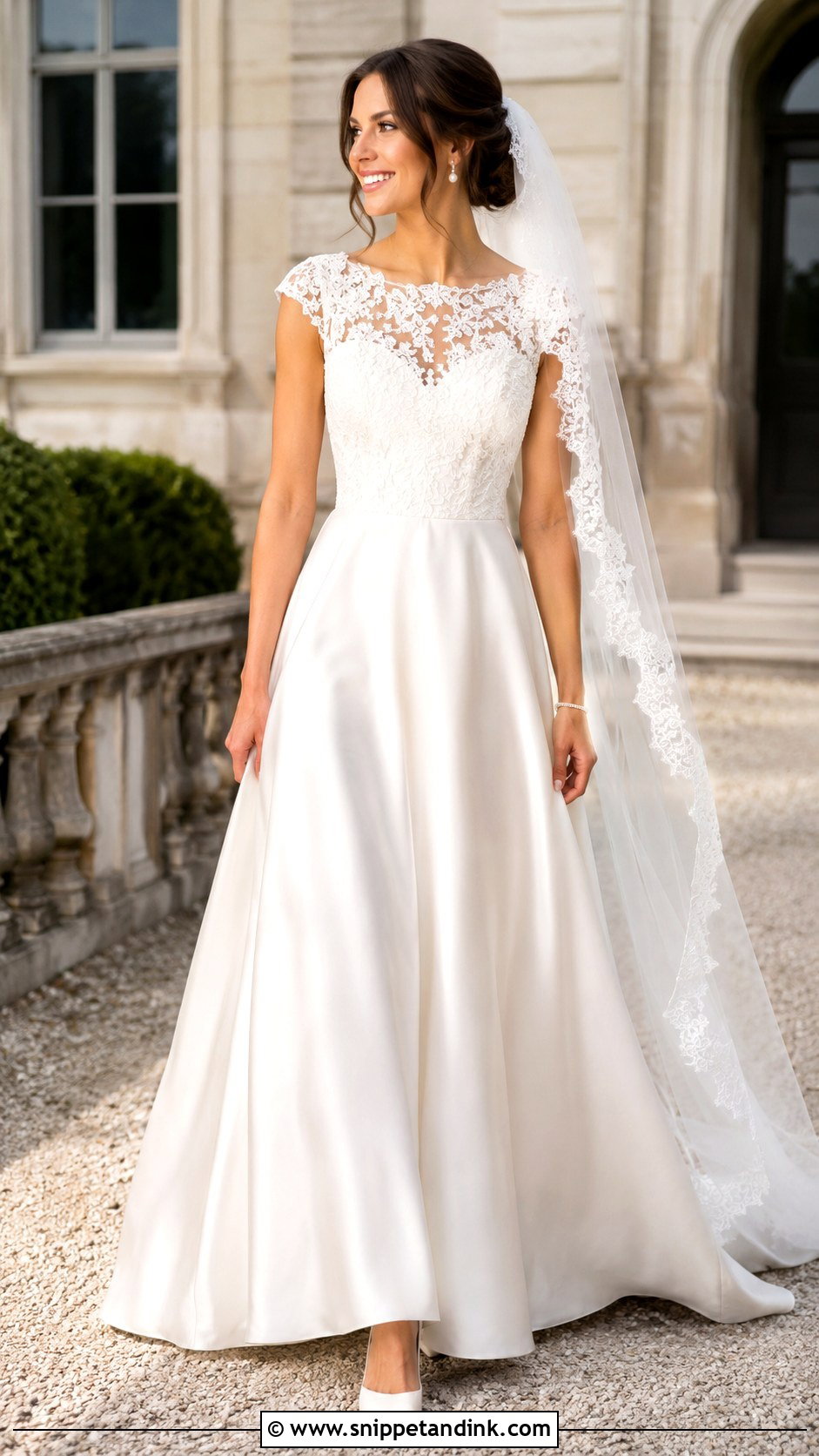Cap Sleeve Lace Wedding Dress - Snippet and Ink - 20 2000 Wedding Dress Ideas