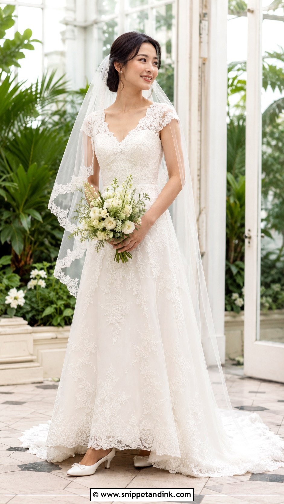 Cap Sleeve Lace Wedding Dress - Snippet and Ink - 20 Classic Elegant Timeless Wedding Dress Ideas